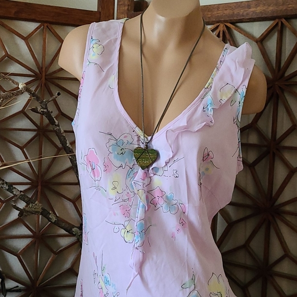 SALE TODAY PINK MULTI FLORAL LONGER DRESS SIZE 12 - Picture 5 of 16